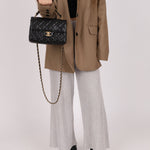 Chanel 2025 Caviar Chain Top Handle Turnlock Mini Flap - FashioNica