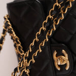 Chanel 2025 Caviar Chain Top Handle Turnlock Mini Flap - FashioNica