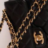 Chanel 2025 Caviar Chain Top Handle Turnlock Mini Flap - FashioNica