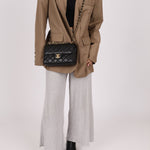 Chanel 2025 Caviar Chain Top Handle Turnlock Mini Flap - FashioNica