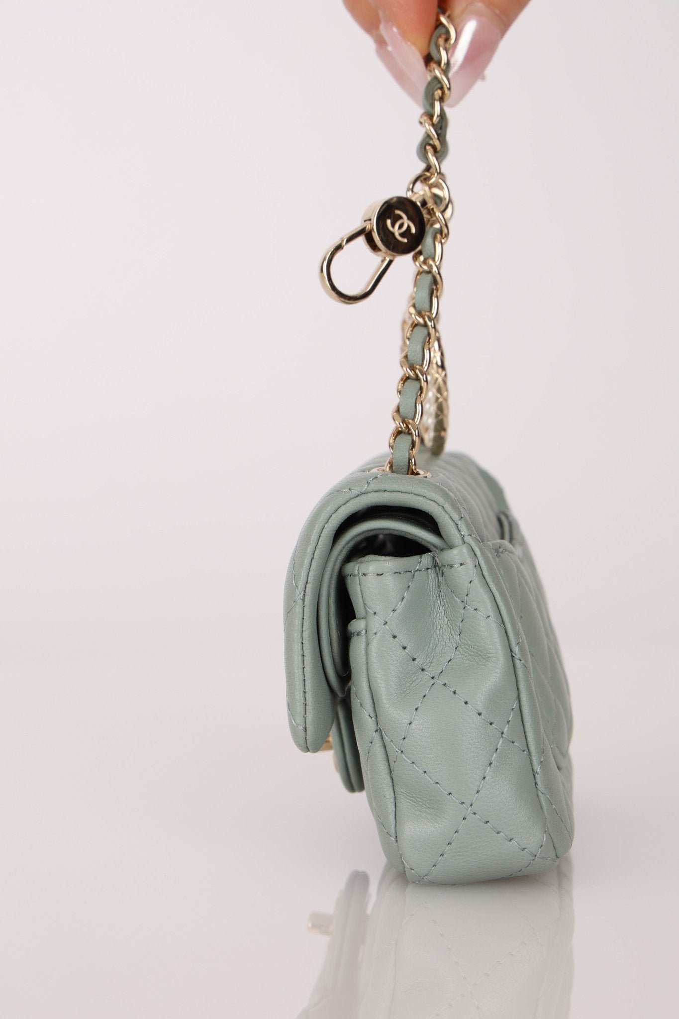 Chanel 2025 Lambskin Nano Charm Double Flap GHW - FashioNica