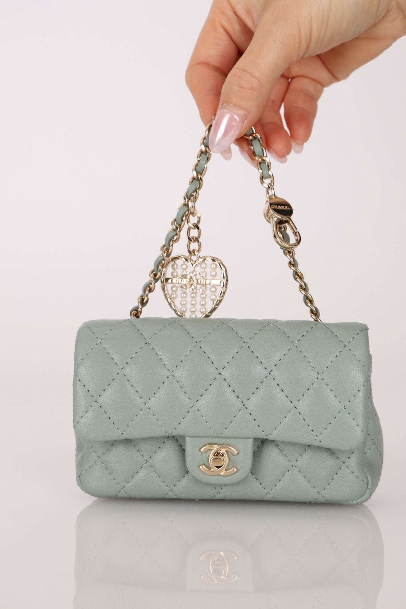 Chanel 2025 Lambskin Nano Charm Double Flap GHW - FashioNica