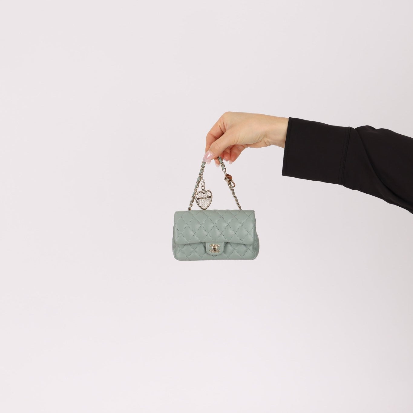 Chanel 2025 Lambskin Nano Charm Double Flap GHW - FashioNica