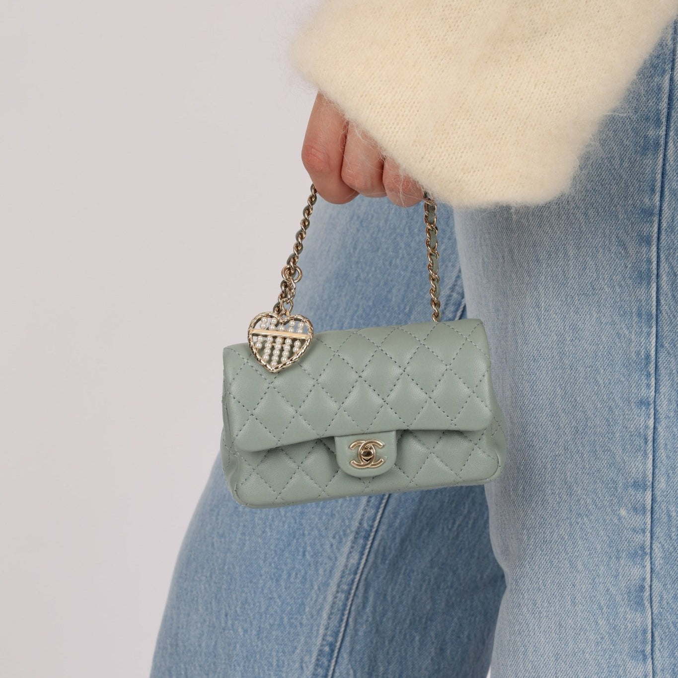 Chanel 2025 Lambskin Nano Charm Double Flap GHW - FashioNica