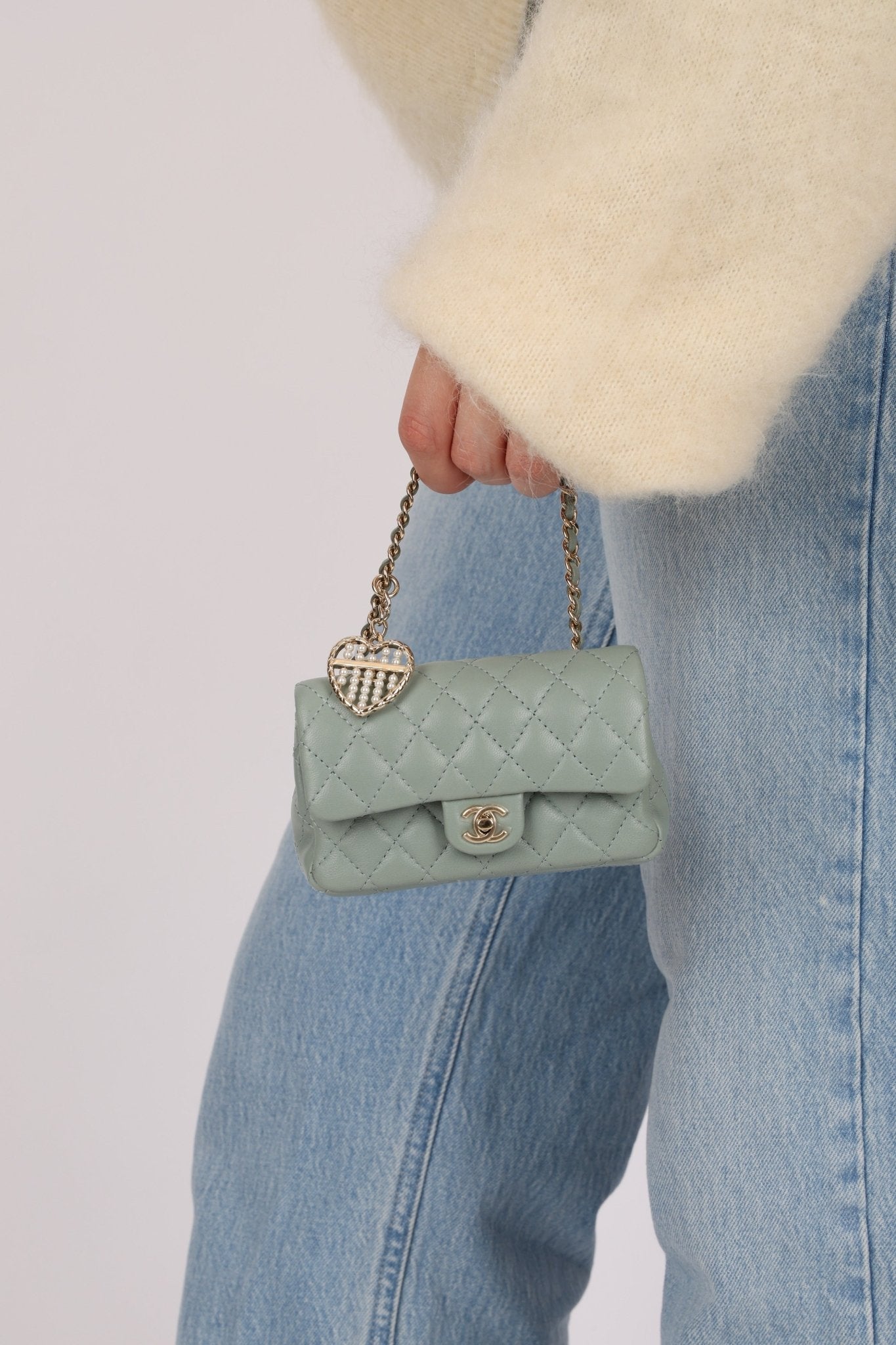 Chanel 2025 Lambskin Nano Charm Double Flap GHW - FashioNica