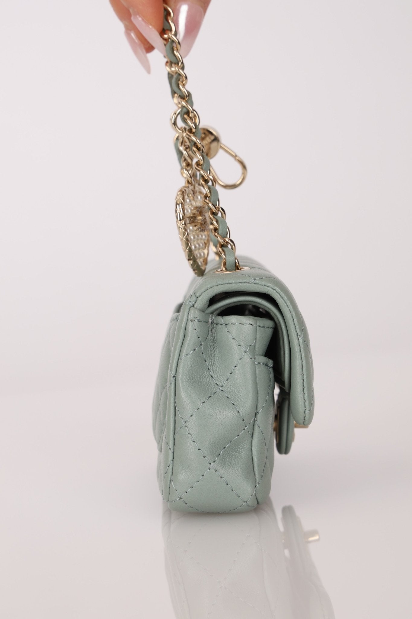 Chanel 2025 Lambskin Nano Charm Double Flap GHW - FashioNica