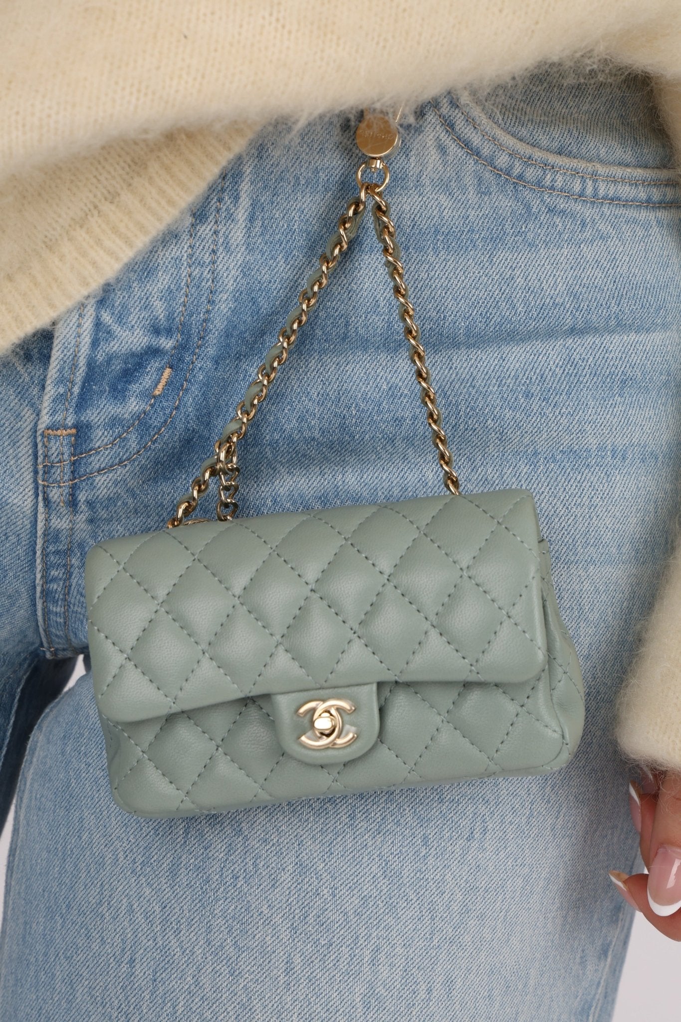 Chanel 2025 Lambskin Nano Charm Double Flap GHW - FashioNica