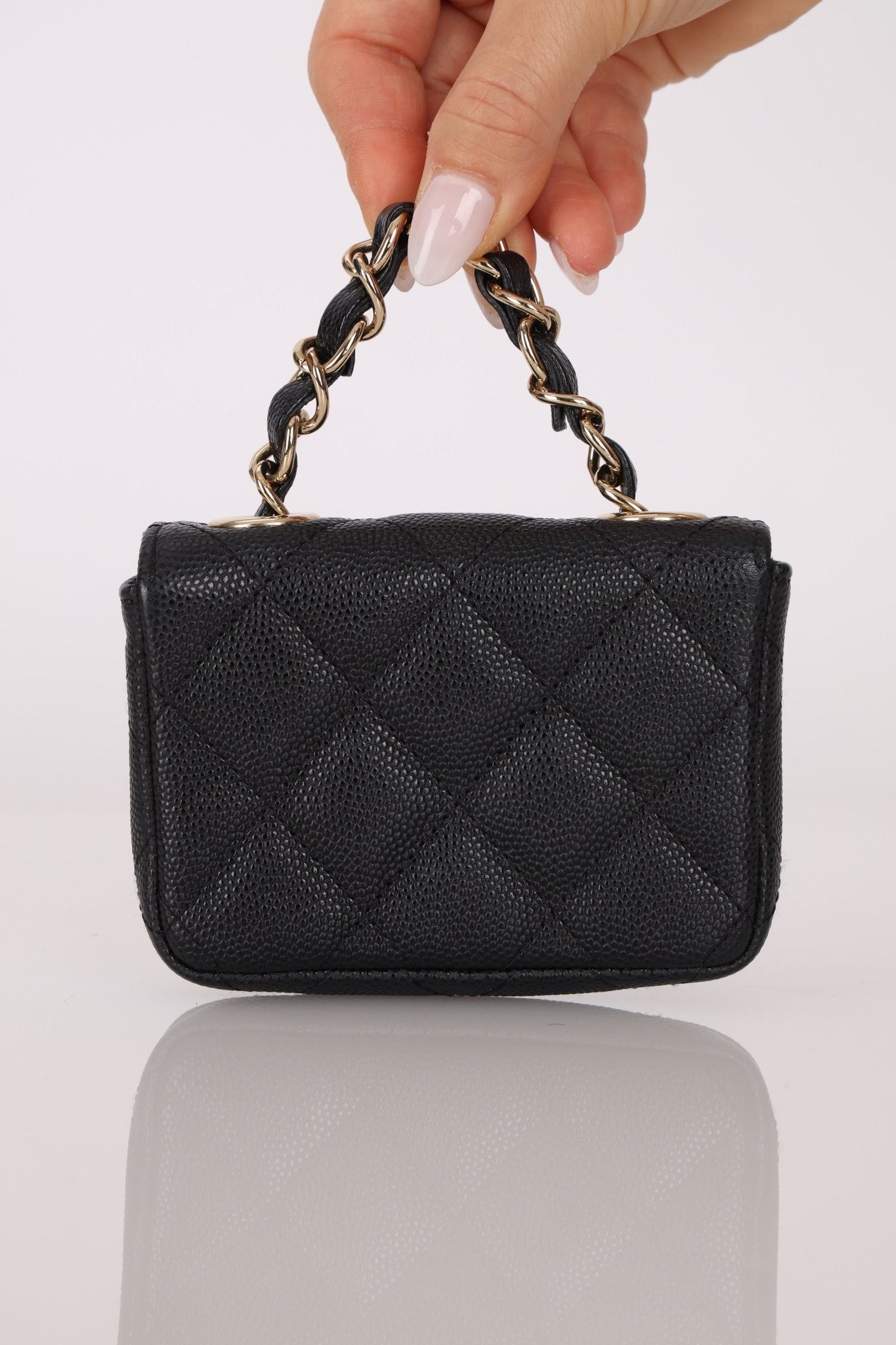 Chanel 21B Caviar Micro Flap Waist Bag - FashioNica