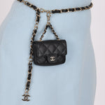 Chanel 21B Caviar Micro Flap Waist Bag - FashioNica