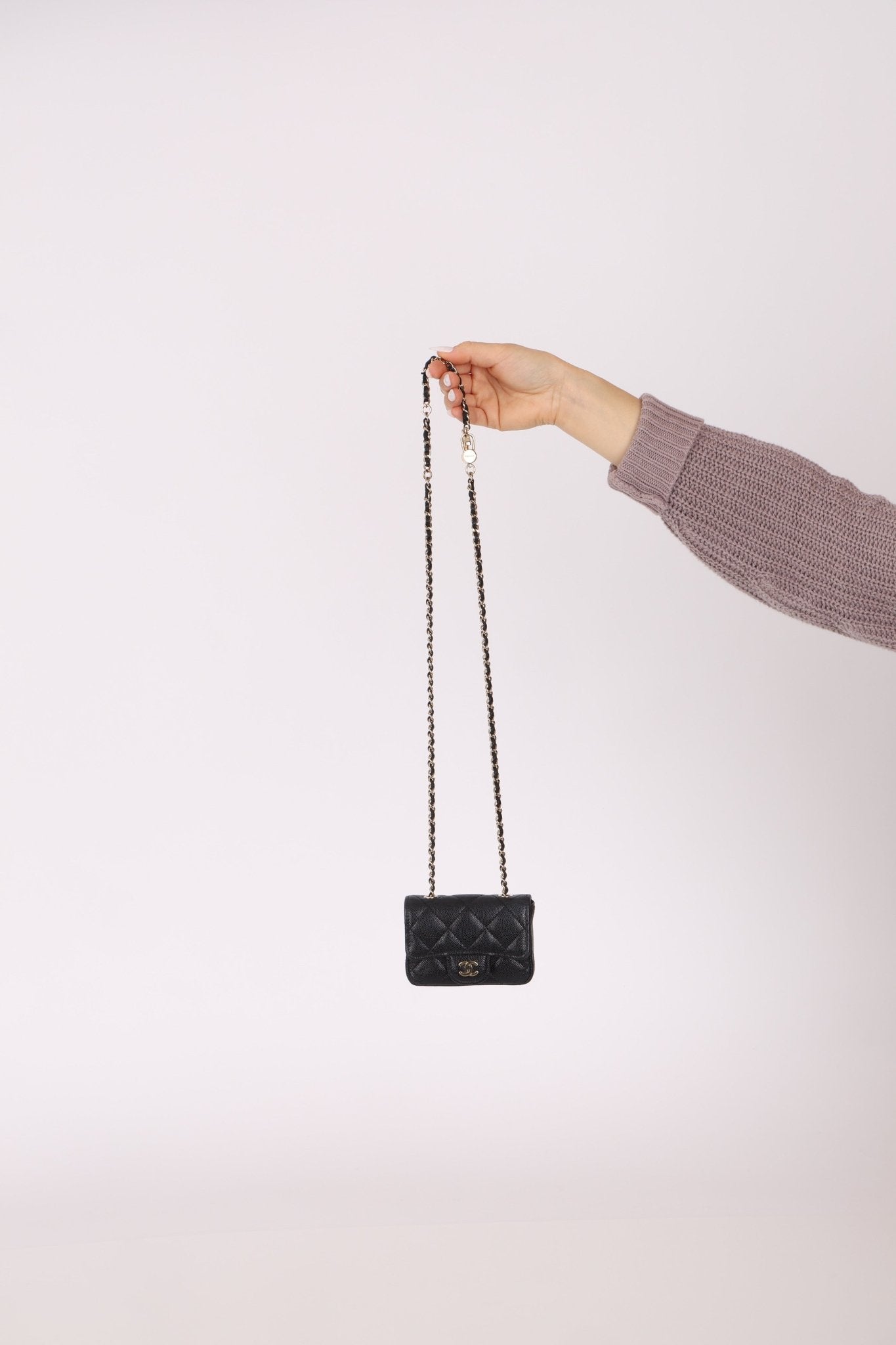 Chanel 21B Caviar Micro Flap Waist Bag - FashioNica