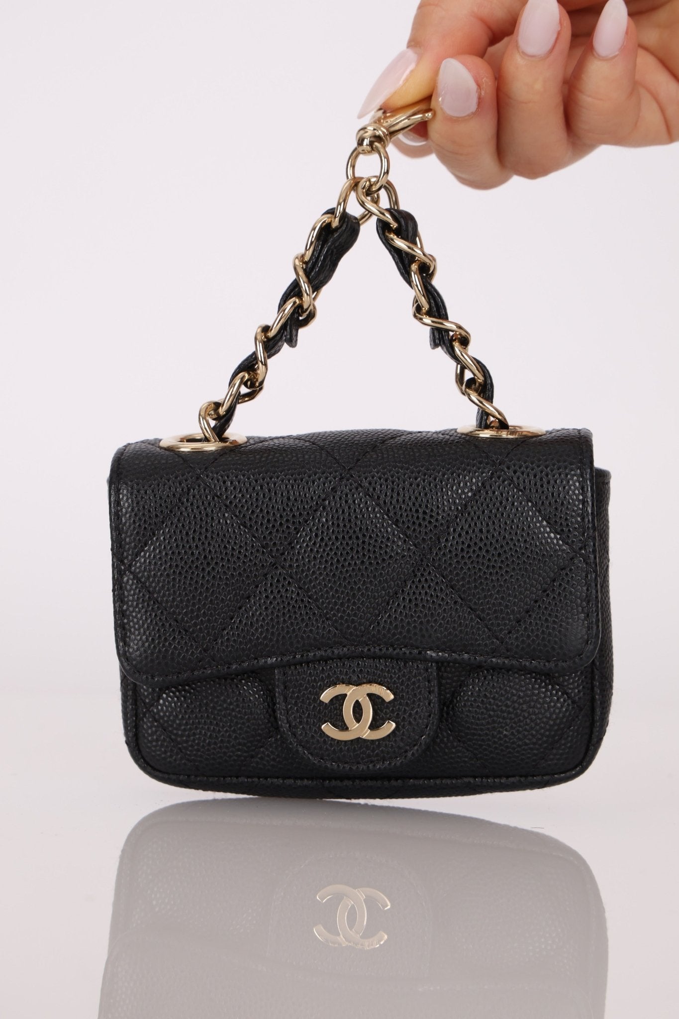 Chanel 21B Caviar Micro Flap Waist Bag - FashioNica