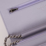Chanel 21K Lavender Caviar Wallet on Chain - FashioNica