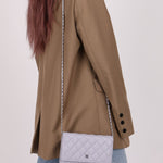 Chanel 21K Lavender Caviar Wallet on Chain - FashioNica