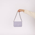 Chanel 21K Lavender Caviar Wallet on Chain - FashioNica