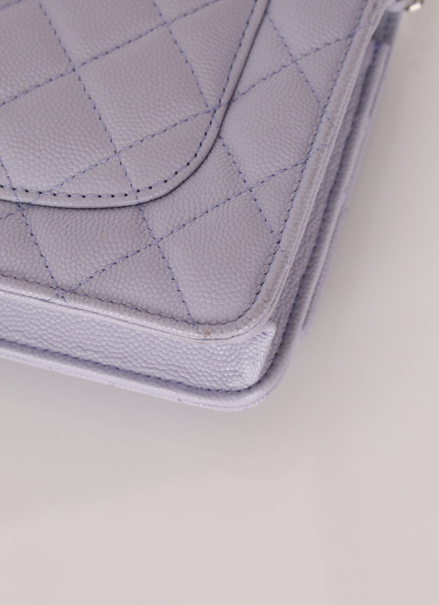 Chanel 21K Lavender Caviar Wallet on Chain - FashioNica