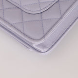 Chanel 21K Lavender Caviar Wallet on Chain - FashioNica