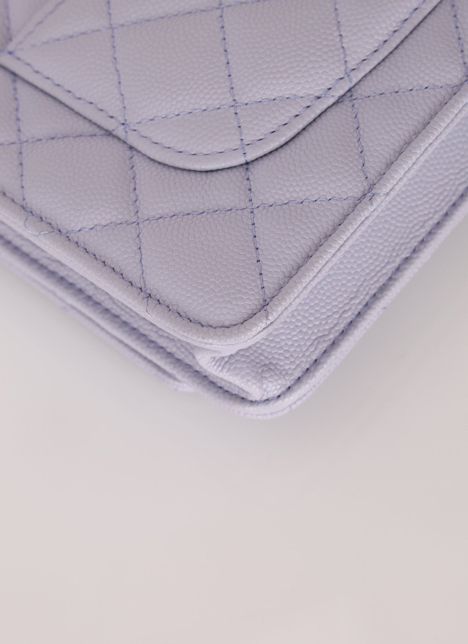 Chanel 21K Lavender Caviar Wallet on Chain - FashioNica