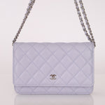 Chanel 21K Lavender Caviar Wallet on Chain - FashioNica
