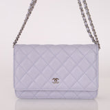 Chanel 21K Lavender Caviar Wallet on Chain - FashioNica
