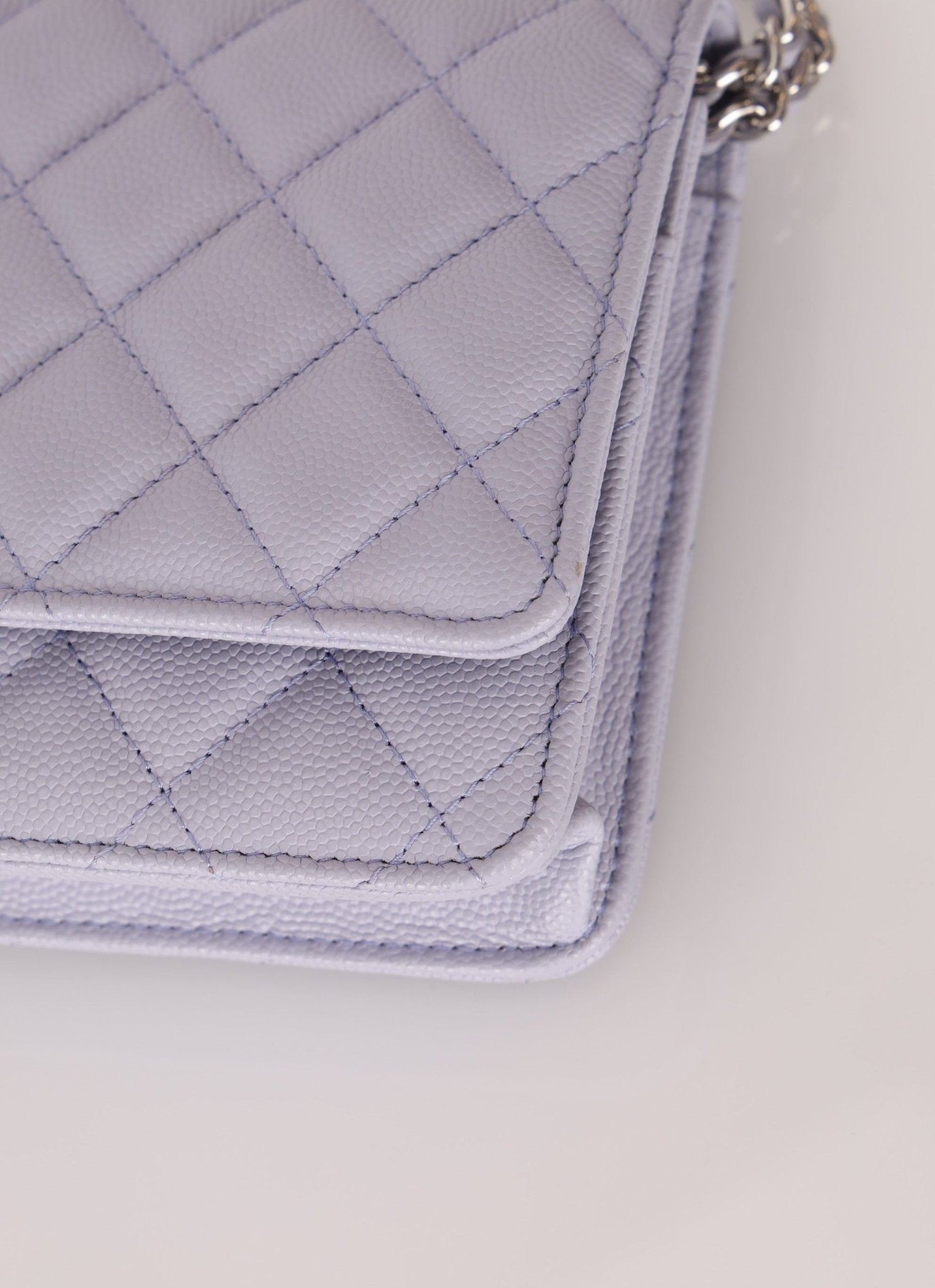 Chanel 21K Lavender Caviar Wallet on Chain - FashioNica