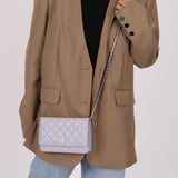 Chanel 21K Lavender Caviar Wallet on Chain - FashioNica