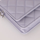 Chanel 21K Lavender Caviar Wallet on Chain - FashioNica