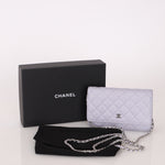 Chanel 21K Lavender Caviar Wallet on Chain - FashioNica
