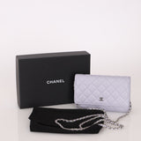 Chanel 21K Lavender Caviar Wallet on Chain - FashioNica