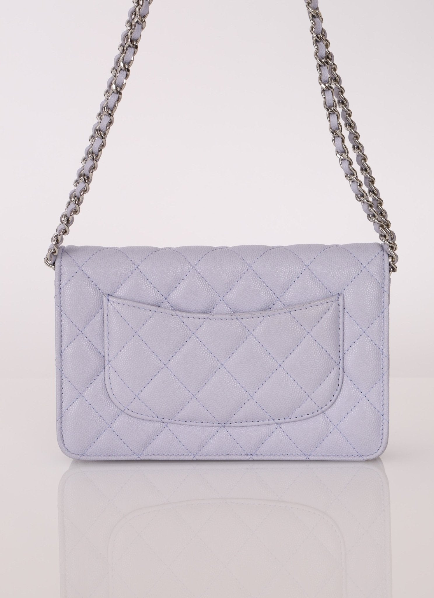 Chanel 21K Lavender Caviar Wallet on Chain - FashioNica