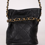 Chanel 23S CC Turnlock Medallion Chain Lambskin Bucket Bag - FashioNica