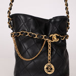 Chanel 23S CC Turnlock Medallion Chain Lambskin Bucket Bag - FashioNica