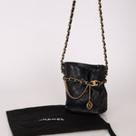 Chanel 23S CC Turnlock Medallion Chain Lambskin Bucket Bag - FashioNica