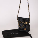 Chanel 23S CC Turnlock Medallion Chain Lambskin Bucket Bag - FashioNica