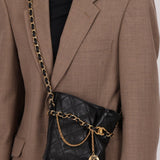 Chanel 23S CC Turnlock Medallion Chain Lambskin Bucket Bag - FashioNica