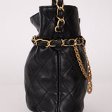Chanel 23S CC Turnlock Medallion Chain Lambskin Bucket Bag - FashioNica