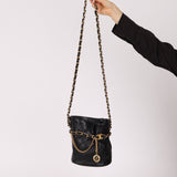 Chanel 23S CC Turnlock Medallion Chain Lambskin Bucket Bag - FashioNica