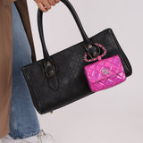 Chanel 24C Iridescent Patent Quilted Carabiner Card Holder - FashioNica