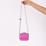 Chanel 2023 Iridescent Patent Quilted CC Hook Card Holder