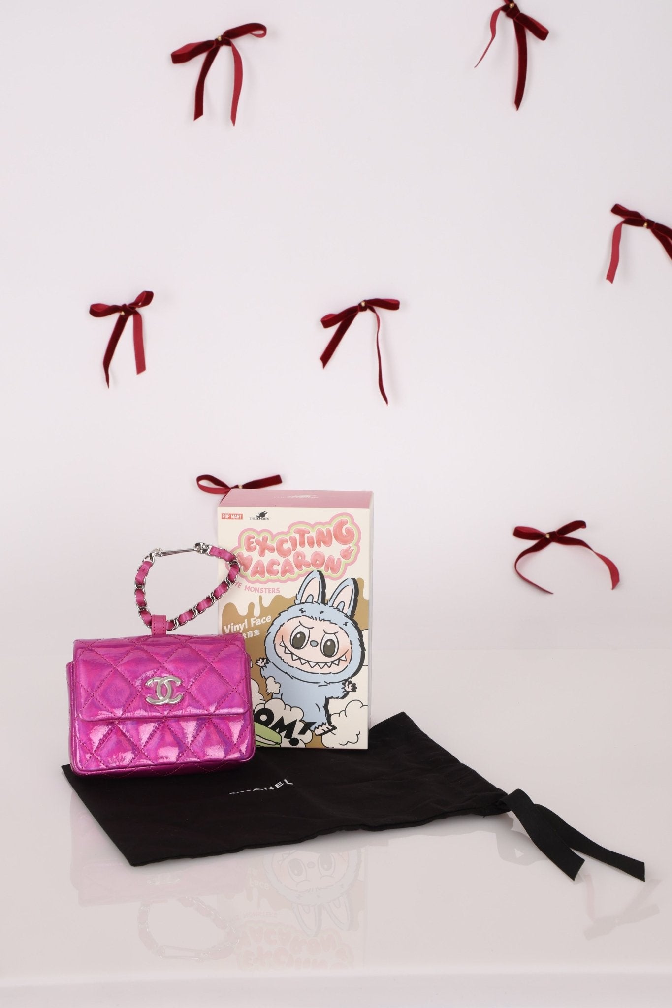 Chanel 24C Iridescent Patent Quilted Carabiner Card Holder - FashioNica