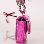 Chanel 24C Iridescent Patent Quilted Carabiner Card Holder - FashioNica