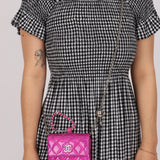 Chanel 24C Iridescent Patent Quilted Carabiner Card Holder - FashioNica