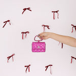 Chanel 24C Iridescent Patent Quilted Carabiner Card Holder - FashioNica