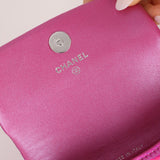 Chanel 24C Iridescent Patent Quilted Carabiner Card Holder - FashioNica