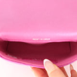 Chanel 24C Iridescent Patent Quilted Carabiner Chain Card Holder - FashioNica