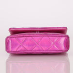 Chanel 24C Iridescent Patent Quilted Carabiner Chain Card Holder - FashioNica