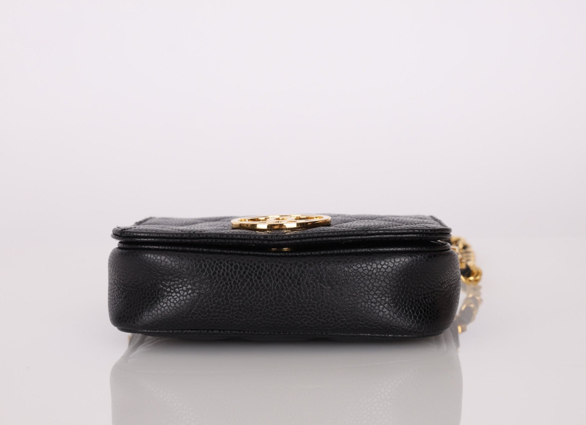 Chanel 24K GP Caviar Mini Chain Bag - FashioNica
