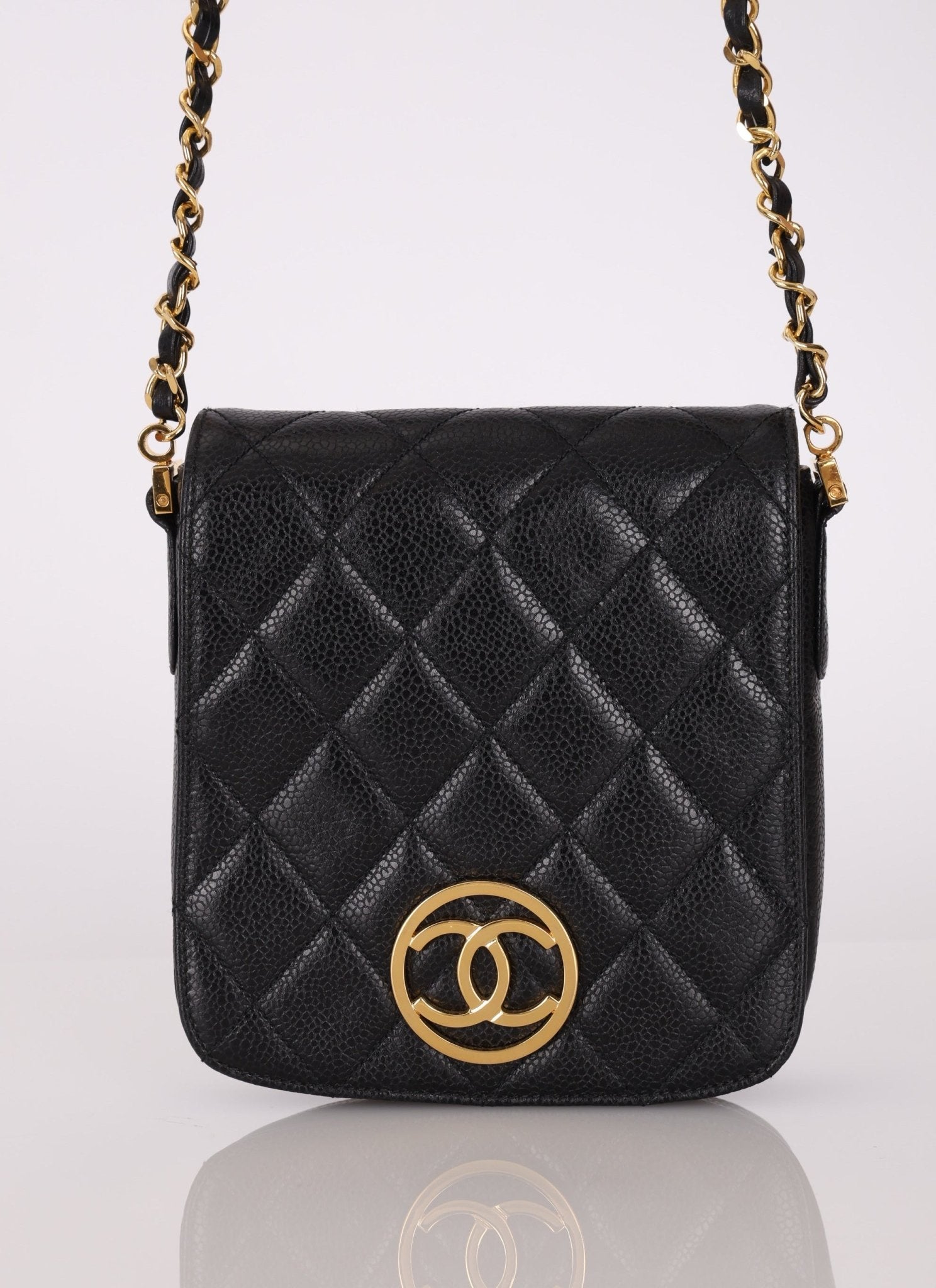 Chanel 24K GP Caviar Mini Chain Bag - FashioNica