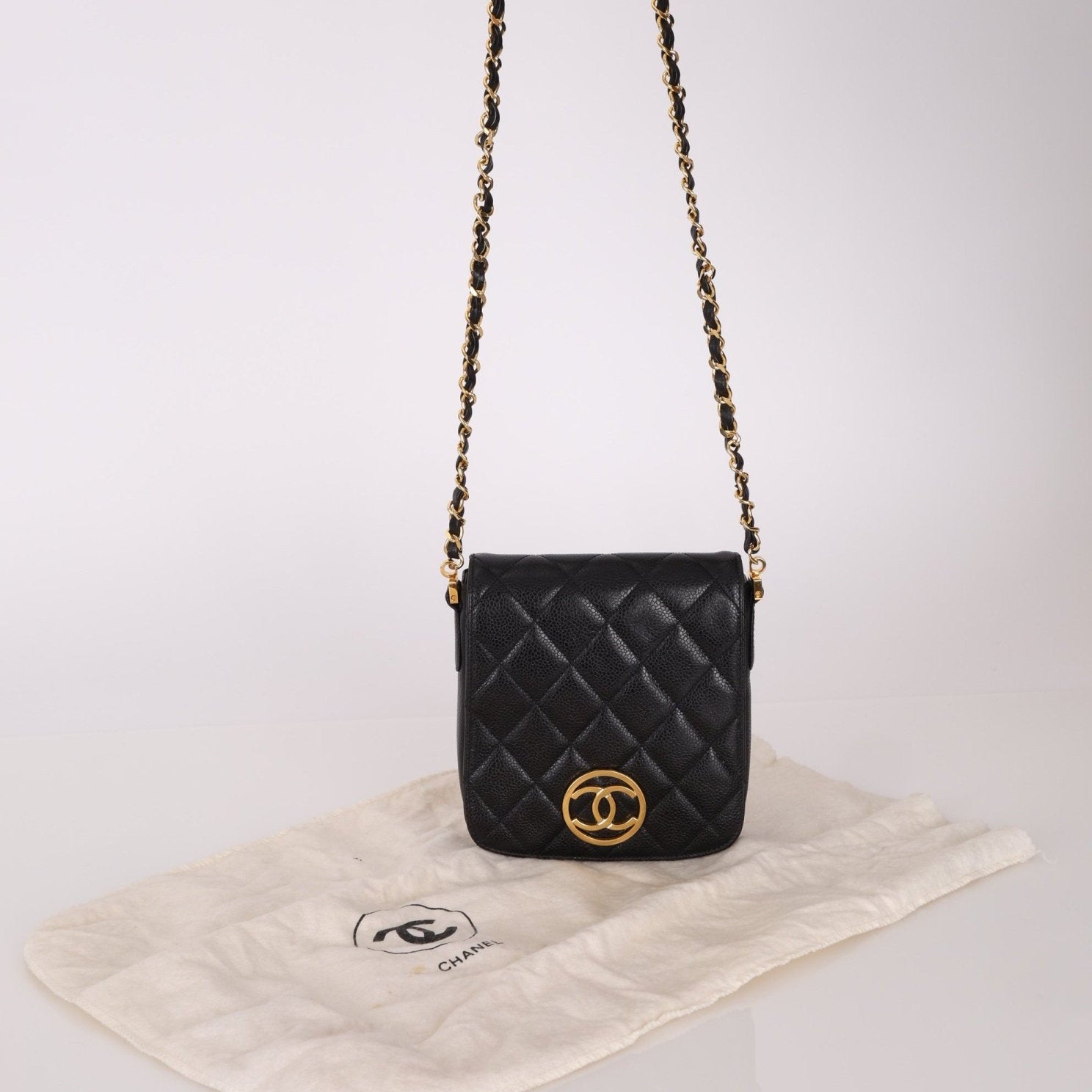 Chanel 24K GP Caviar Mini Chain Bag - FashioNica