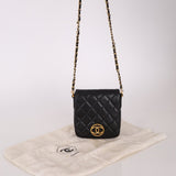 Chanel 24K GP Caviar Mini Chain Bag - FashioNica