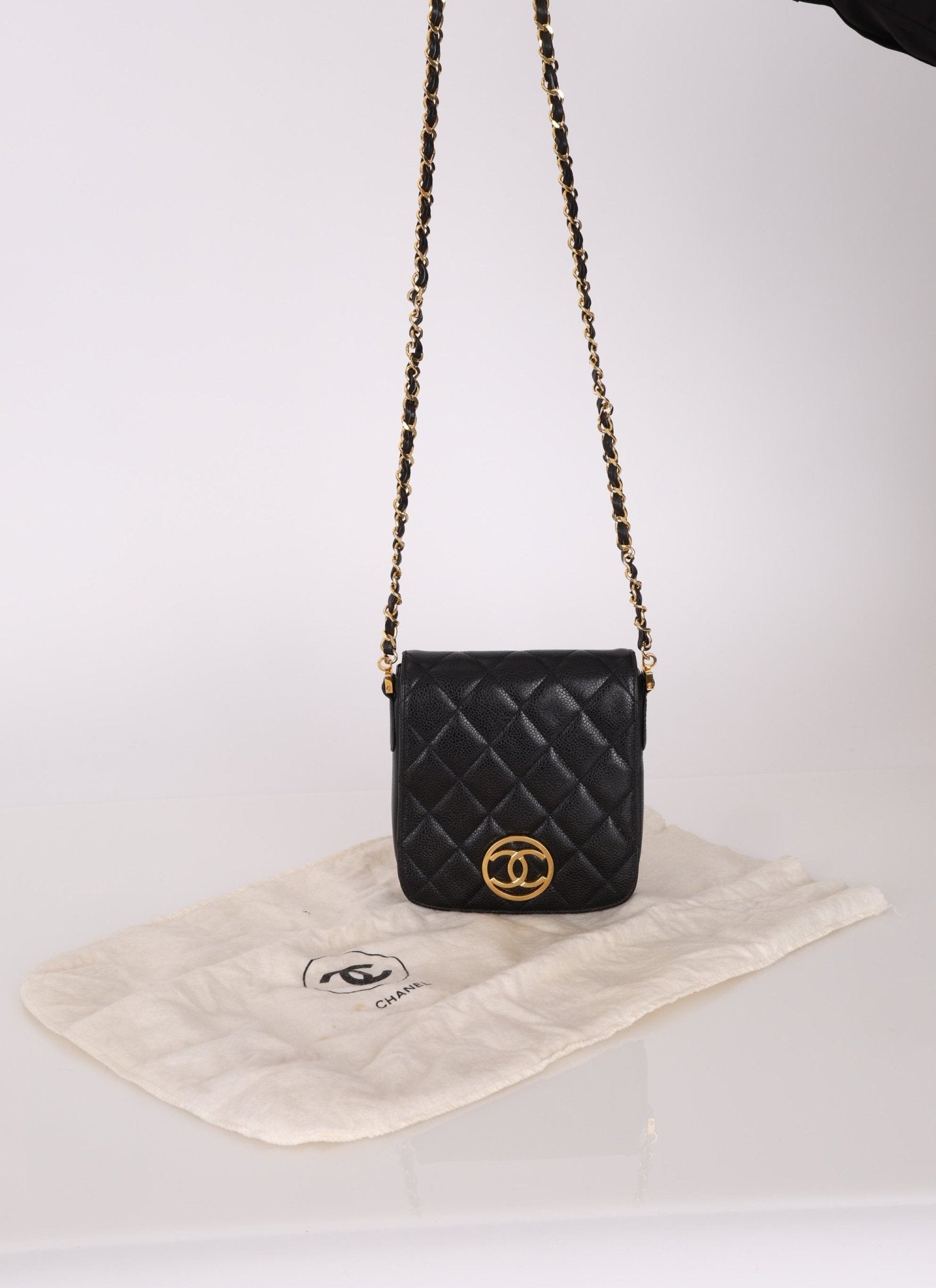 Chanel 24K GP Caviar Mini Chain Bag - FashioNica
